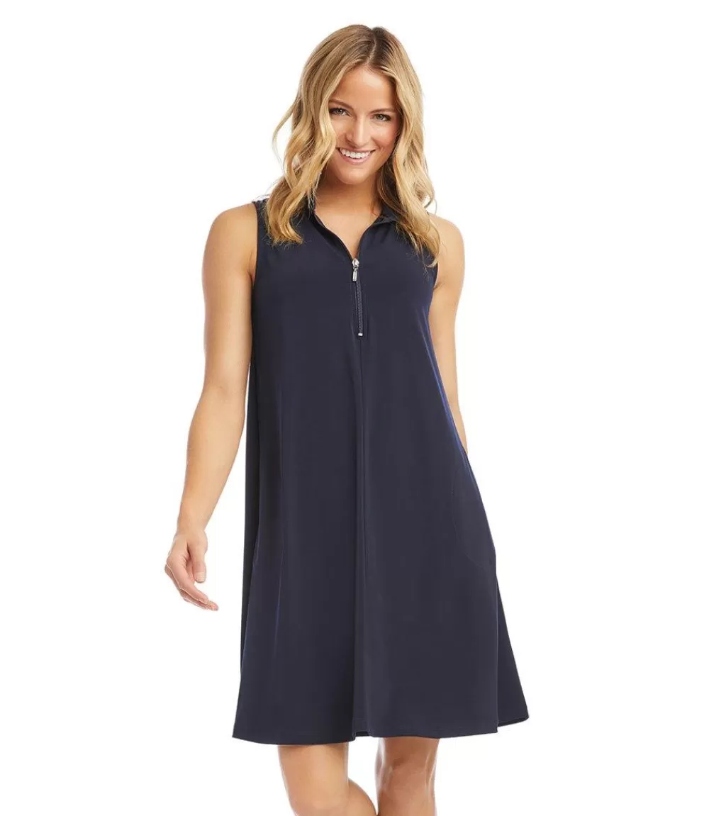 Sleeveless Zip-Up Travel Dress>Karen Kane Flash Sale