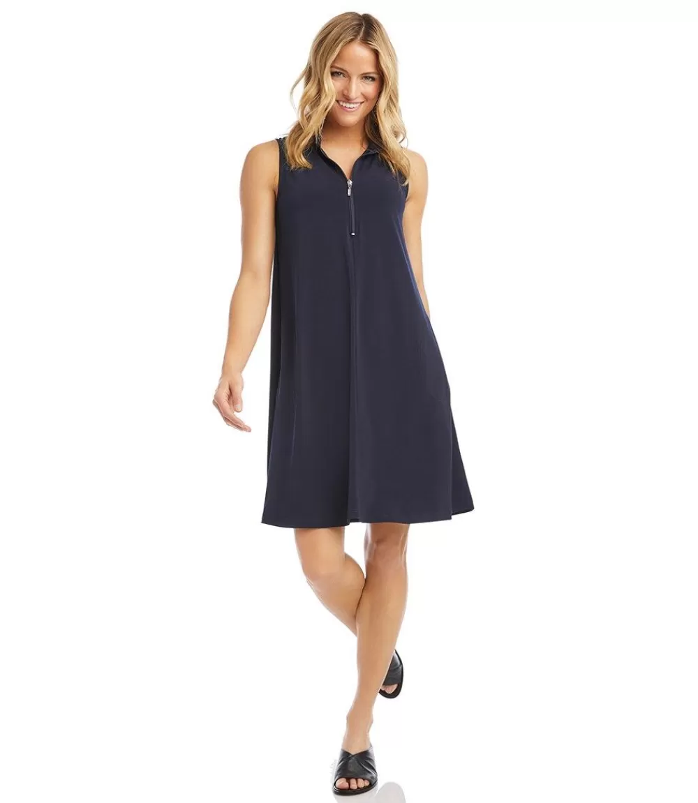 Sleeveless Zip-Up Travel Dress>Karen Kane Flash Sale