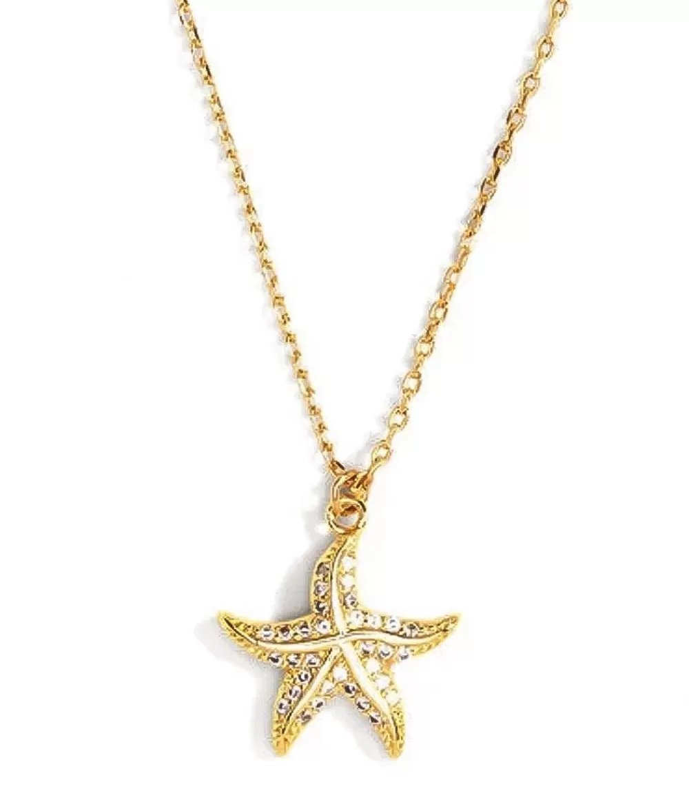 Small Pavé Starfish Necklace>Karen Kane Discount