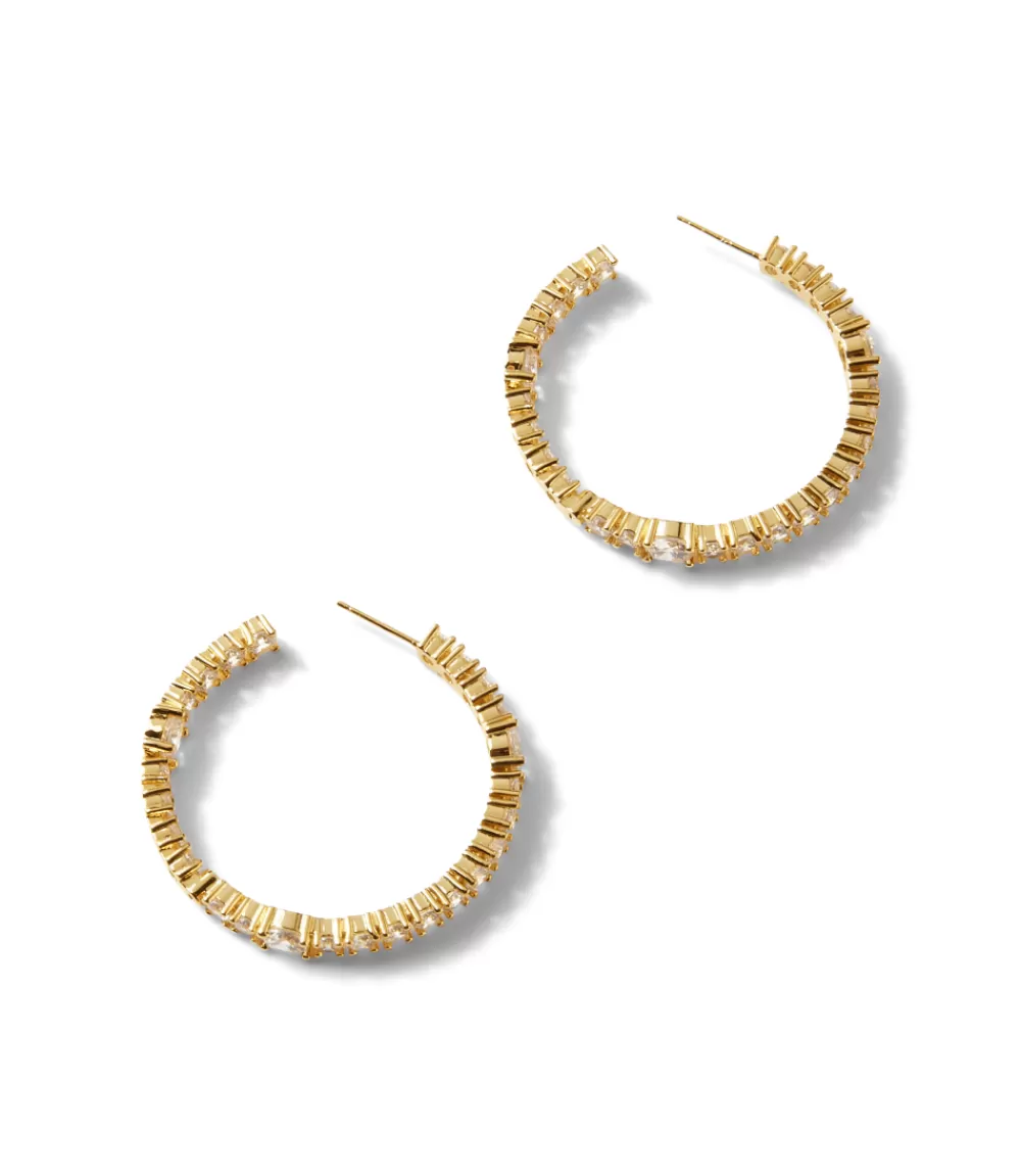 Sparkling Hoop Earrings>Karen Kane Fashion