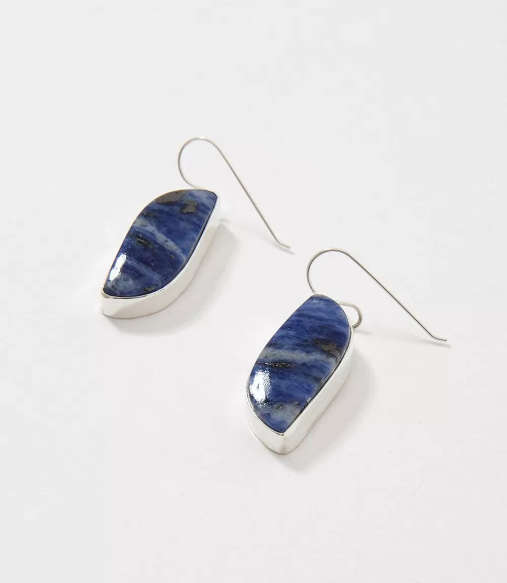 Sterling Silver Sodalite Earrings>Karen Kane Store