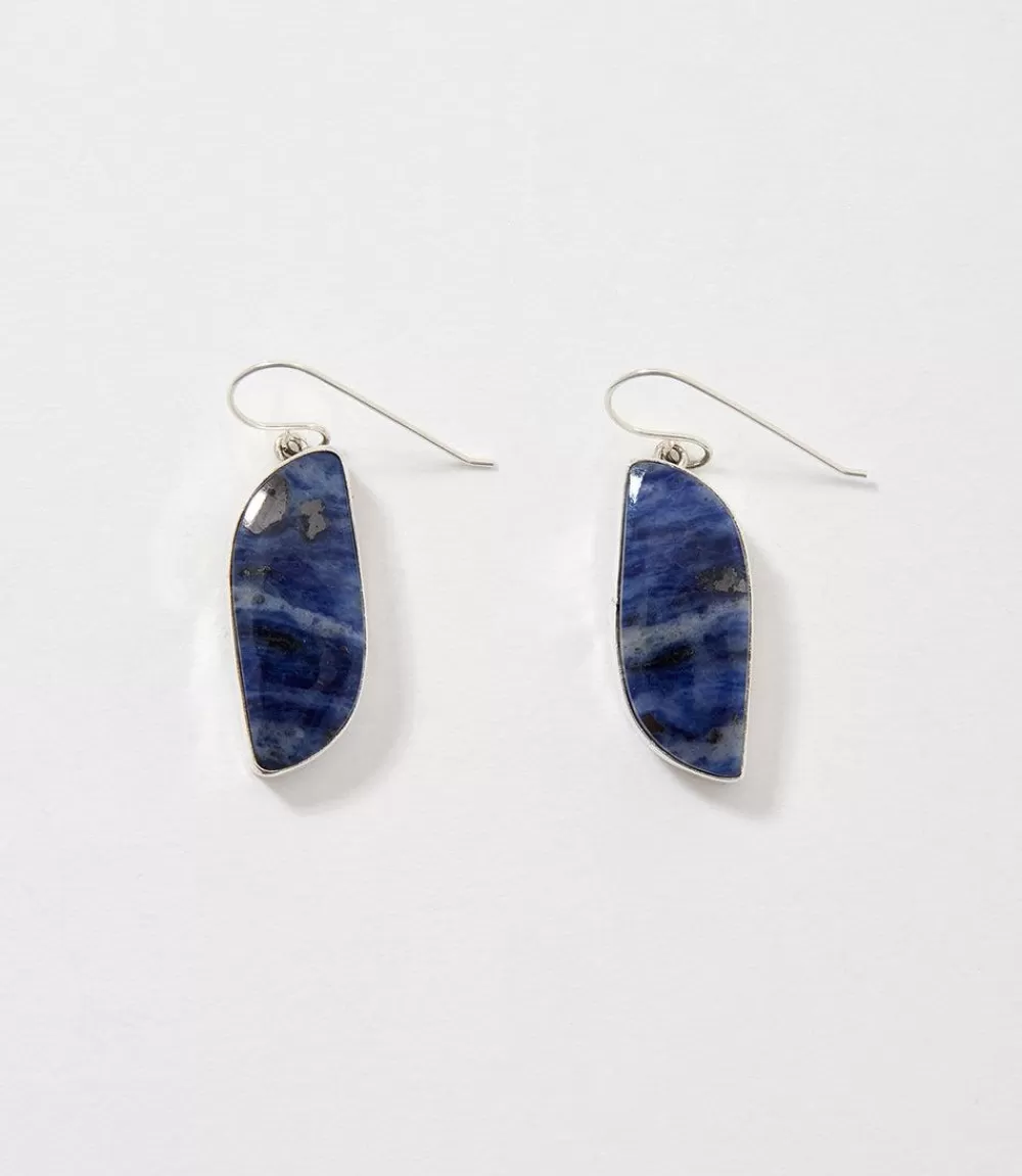 Sterling Silver Sodalite Earrings>Karen Kane Store