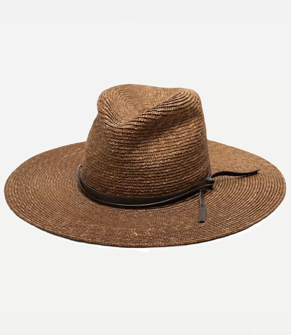 Straw Hat With Leather Tie>Karen Kane New