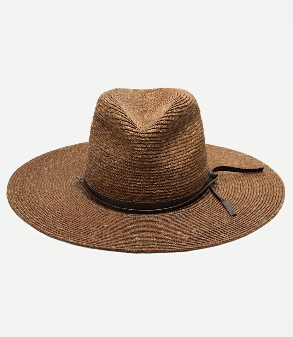 Straw Hat With Leather Tie>Karen Kane New