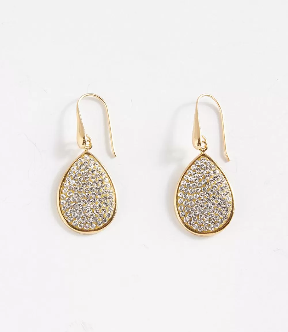 Swarovski® Pavé Crystal Teardrop Earrings>Karen Kane Fashion