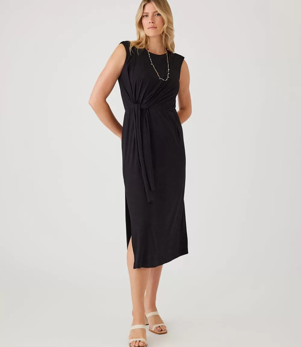 Tie Waist Midi Dress>Karen Kane Cheap