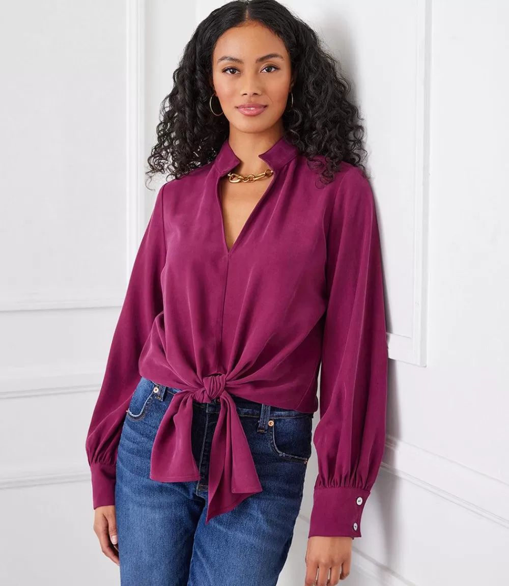 Tie-Front Top>Karen Kane Sale