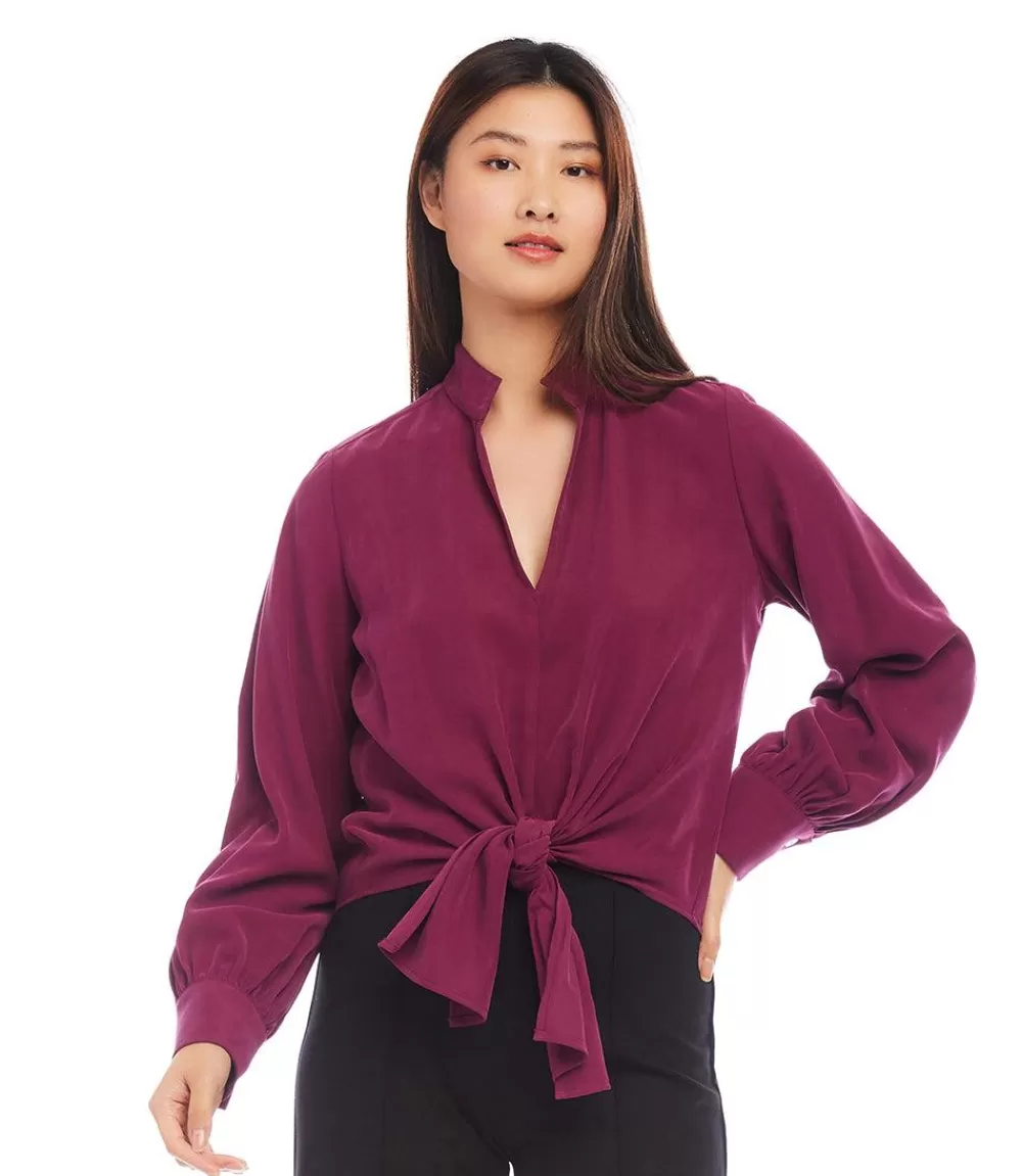 Tie-Front Top>Karen Kane Sale