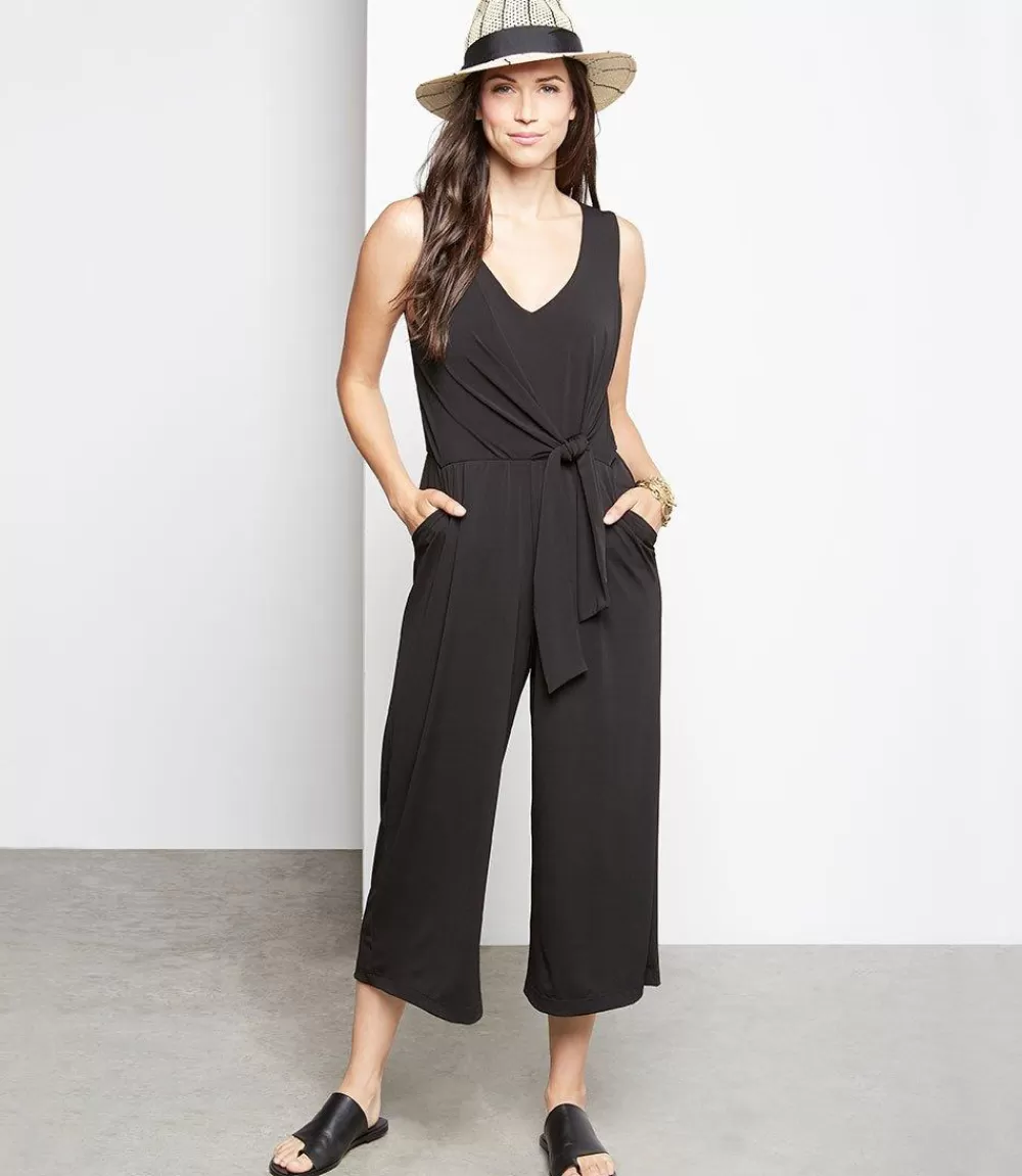 Tie-Front Travel Jumpsuit>Karen Kane Flash Sale