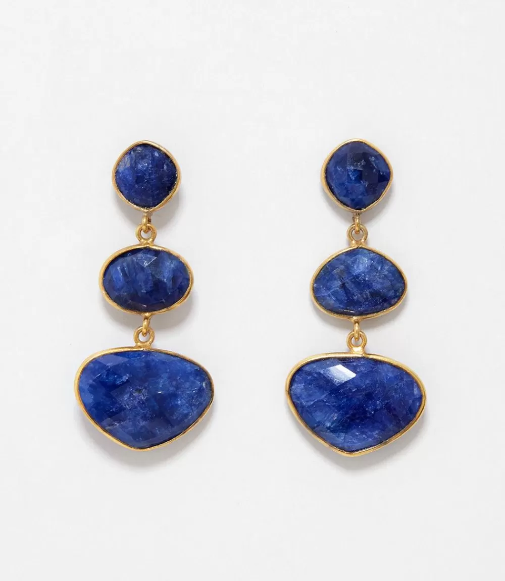 Triple Drop Gemstone Earrings>Karen Kane Fashion