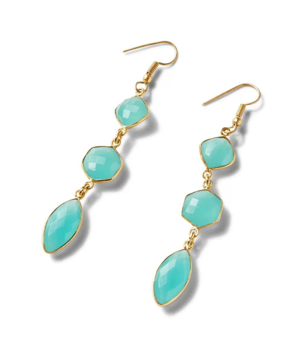 Triple Gemstone Earrings>Karen Kane Cheap