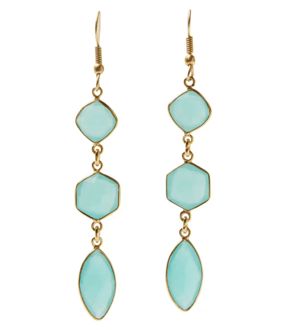 Triple Gemstone Earrings>Karen Kane Cheap