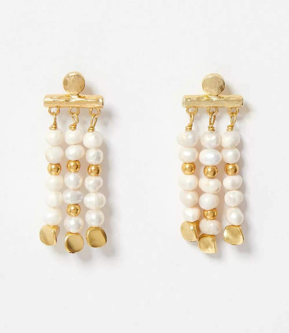 Triple Pearl Strand Earrings>Karen Kane Discount