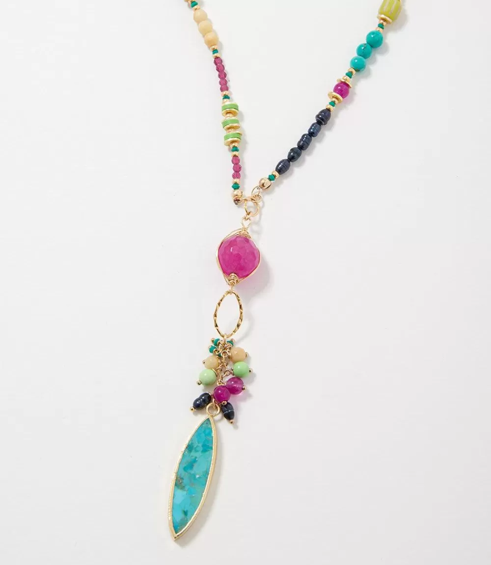 Turquoise And Gemstone Necklace>Karen Kane Clearance