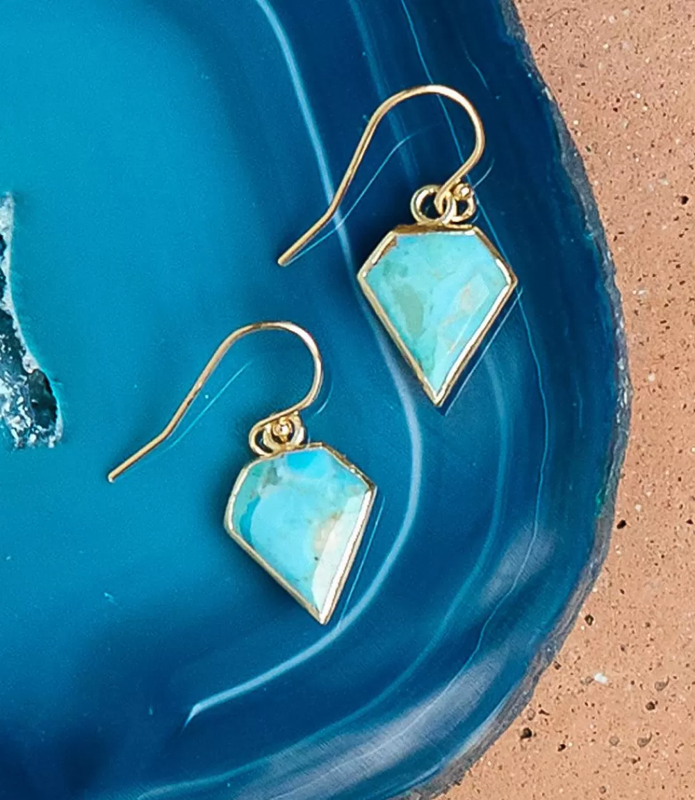 Turquoise Kite Earrings>Karen Kane Clearance