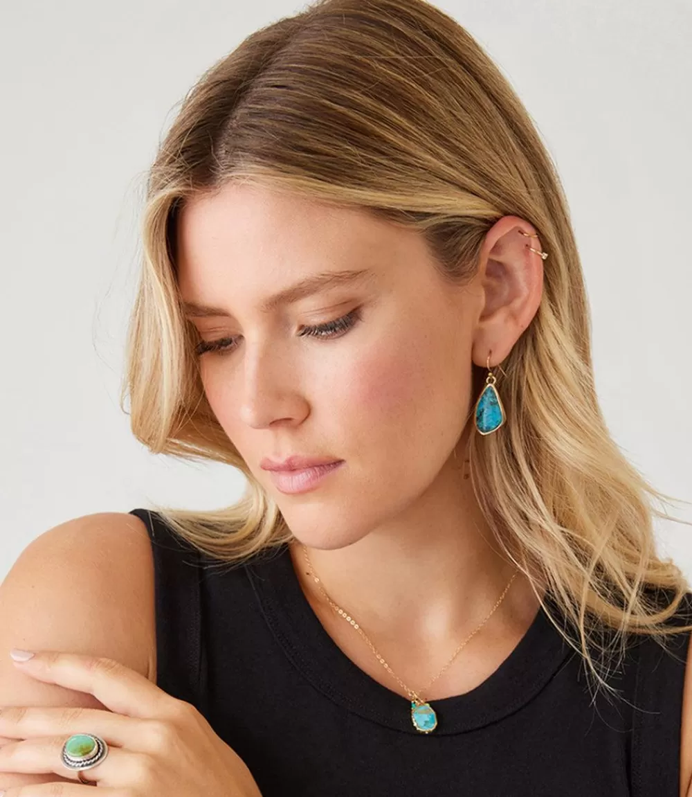 Turquoise Pendant And Beaded Cluster Necklace>Karen Kane Flash Sale