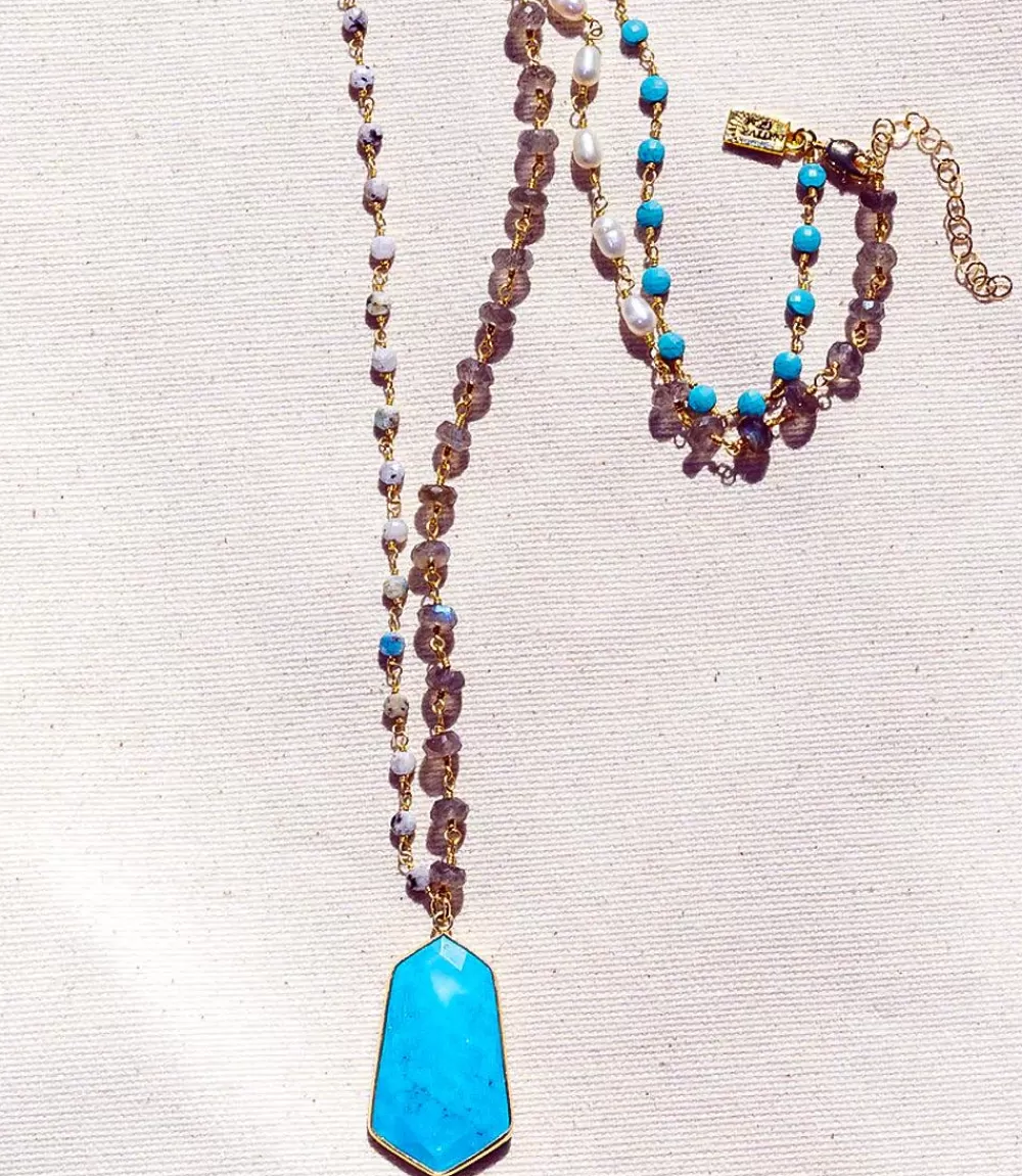 Pendant Beaded Necklace>Karen Kane Store