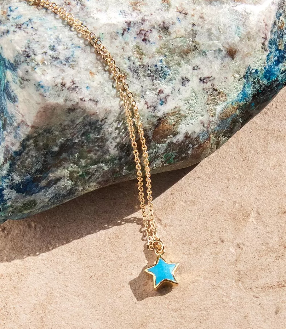 Turquoise Star Necklace>Karen Kane Cheap