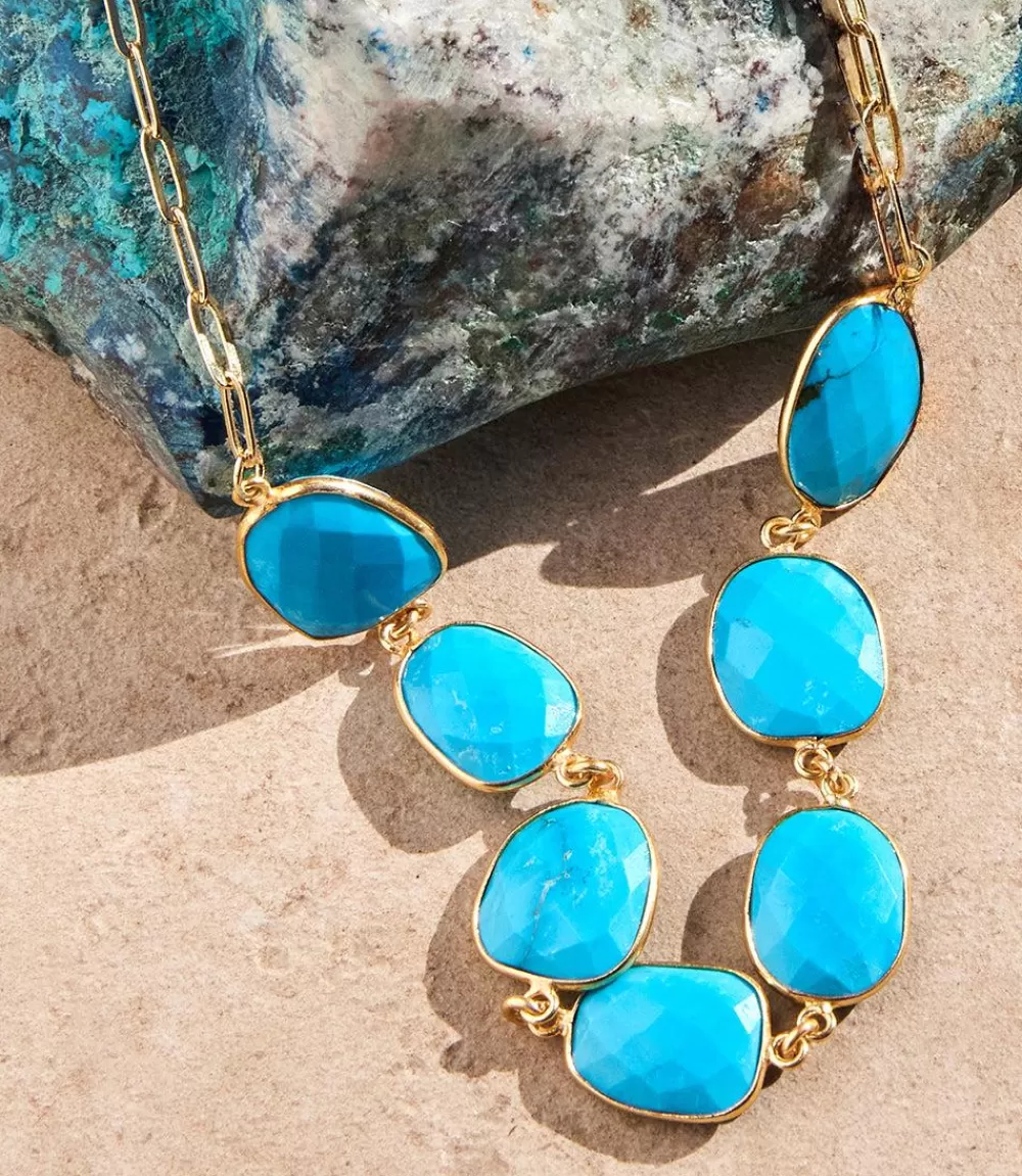 Turquoise Station Necklace>Karen Kane Cheap