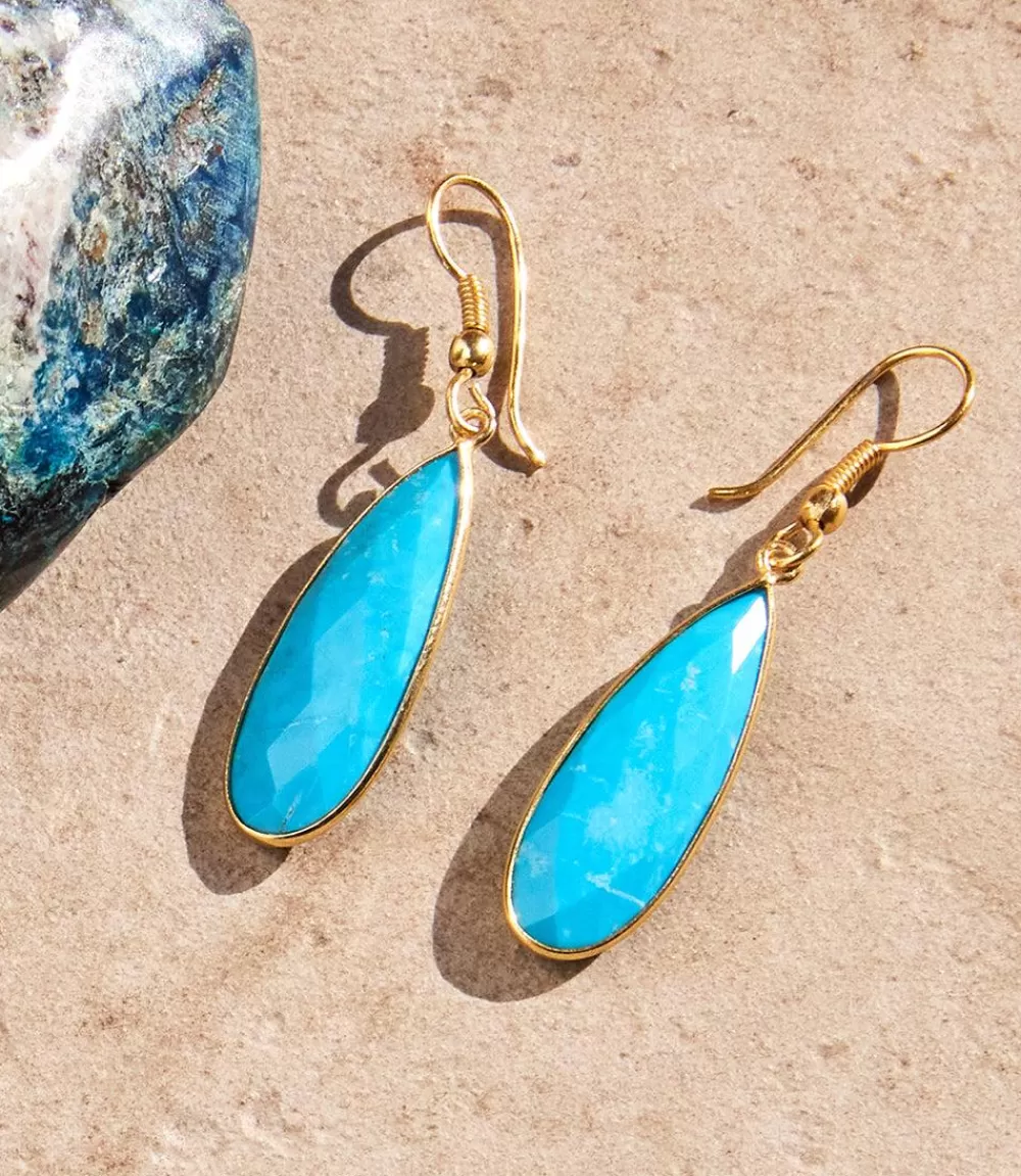 Turquoise Teardrop Earrings>Karen Kane Best