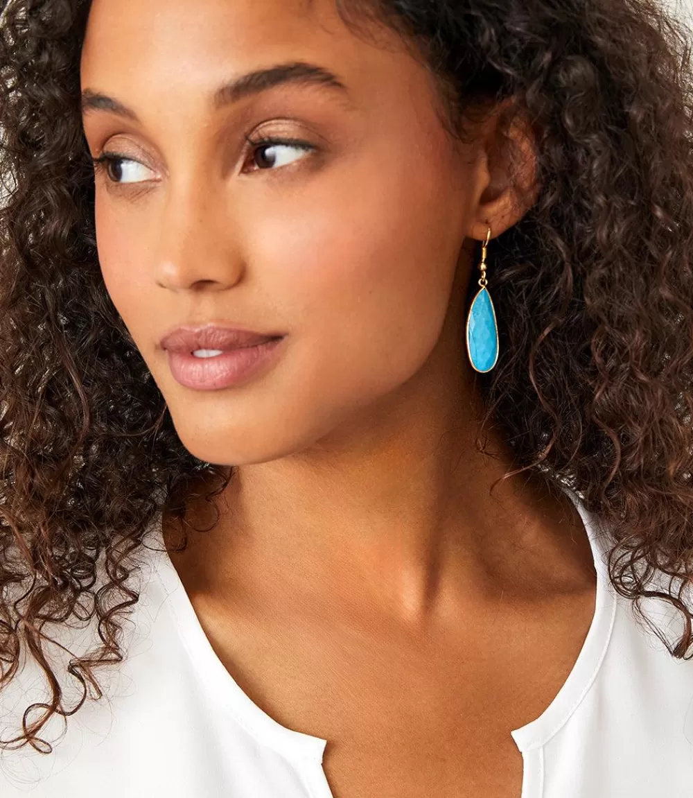 Turquoise Teardrop Earrings>Karen Kane Best