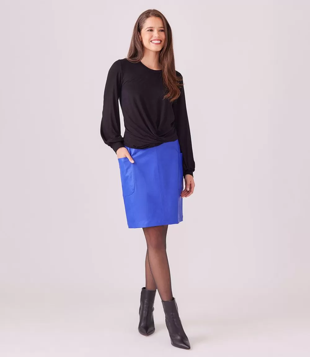 Vegan Leather Pocket Skirt>Karen Kane Discount