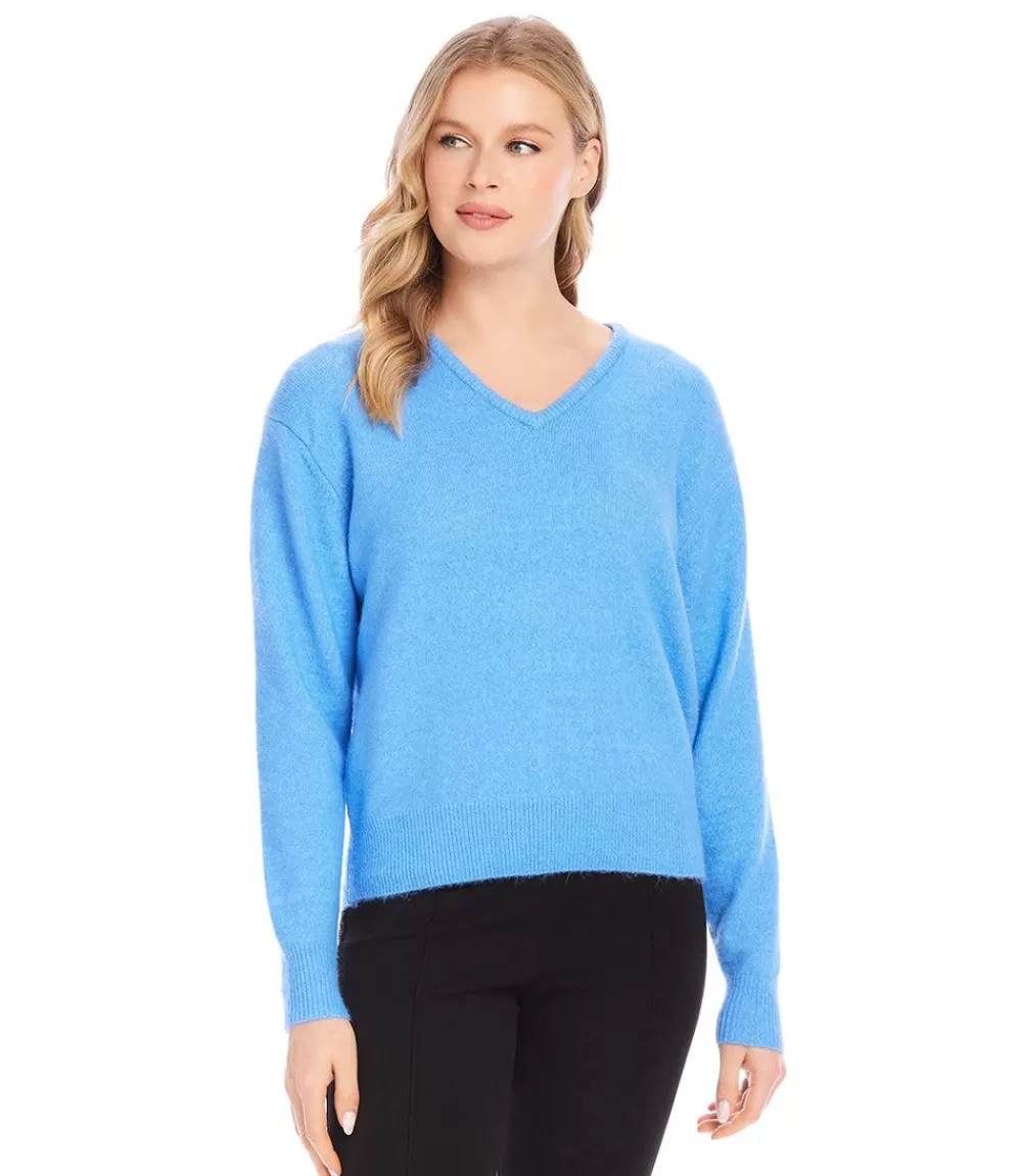 V-Neck Sweater>Karen Kane Outlet