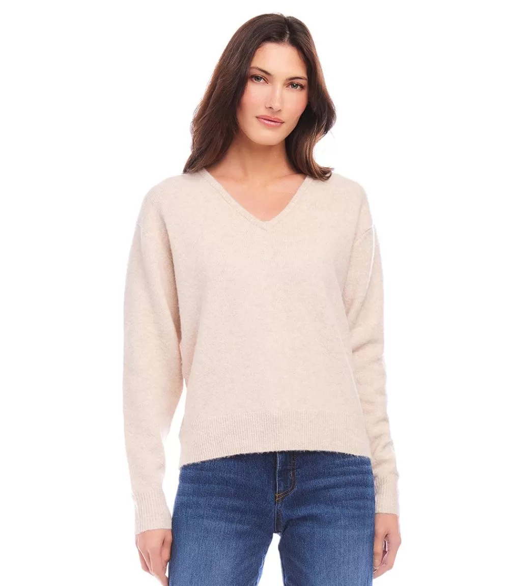 V-Neck Sweater>Karen Kane Flash Sale