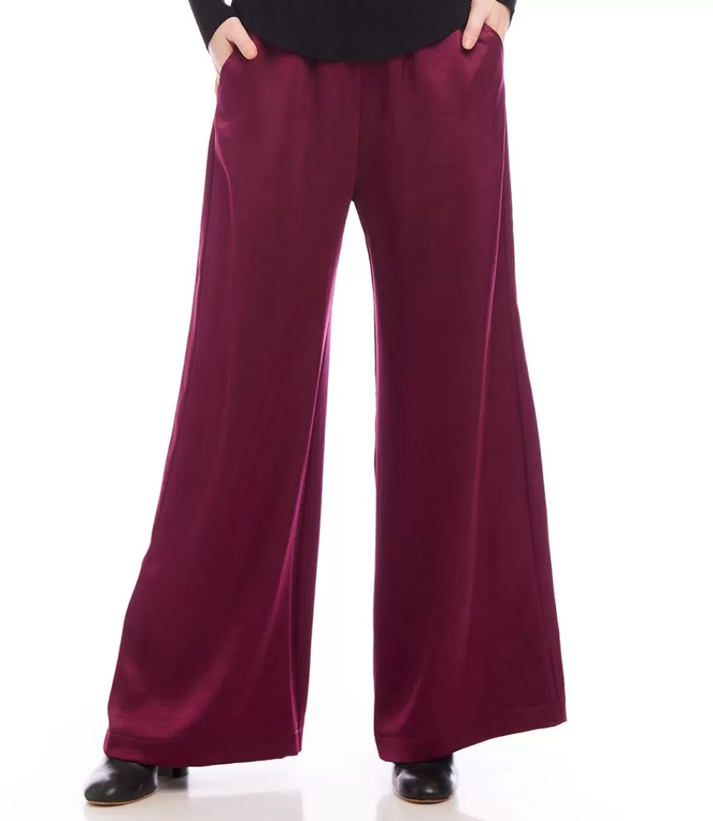 Wide Leg Satin Pants>Karen Kane Sale