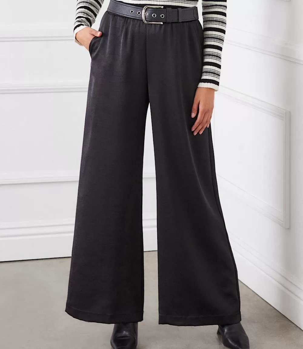 Wide Leg Satin Pants>Karen Kane Discount