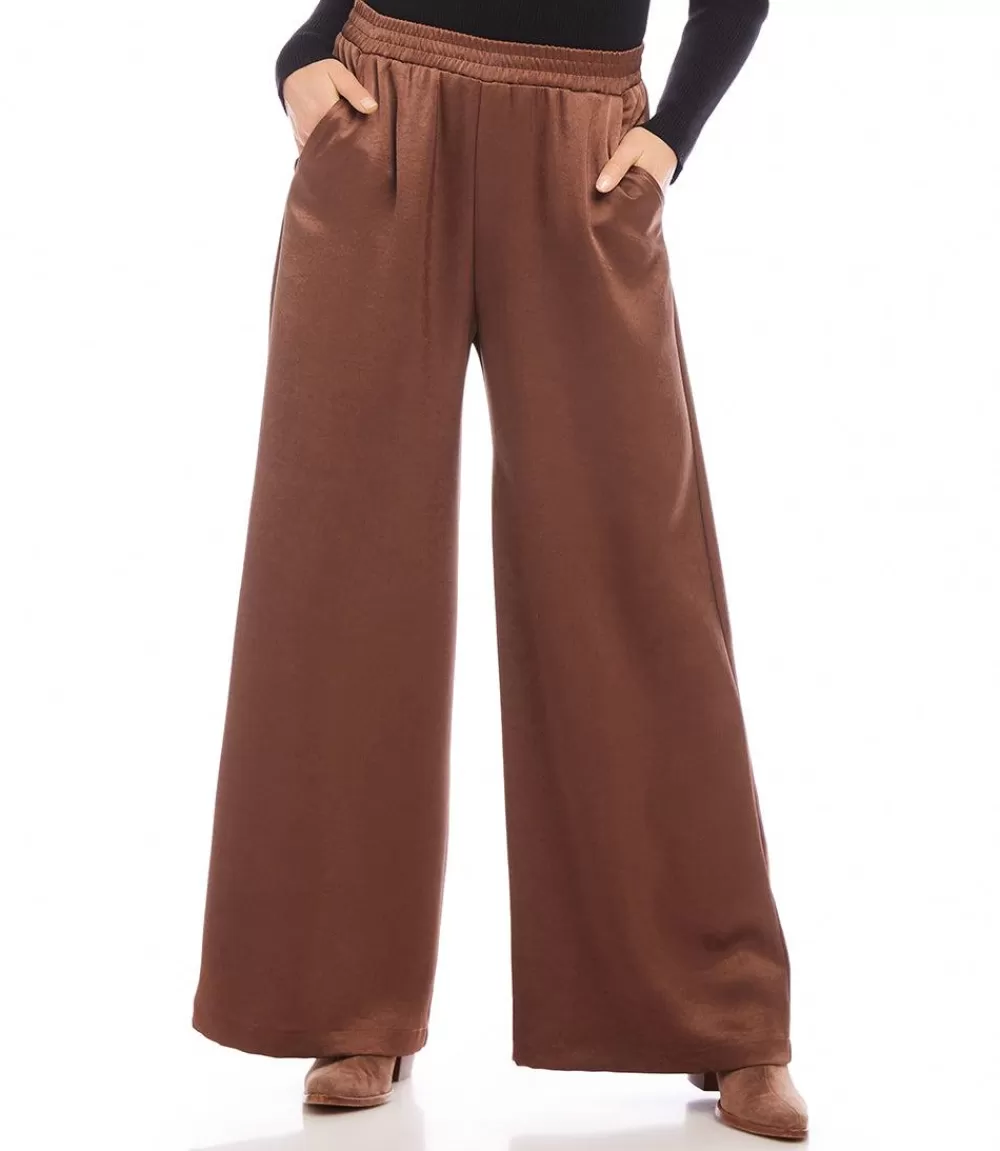 Wide Leg Satin Pants>Karen Kane Best Sale